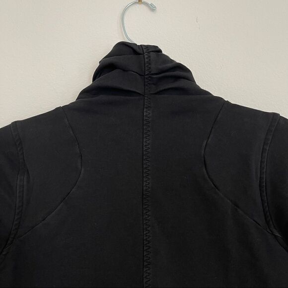 Lululemon Coast Wrap Heathered Black Yoga Wrap Sweater Size 4 - Picture 4 of 10